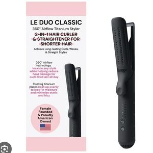 Like new! Lange Black Hair Curler and Straightener - Black